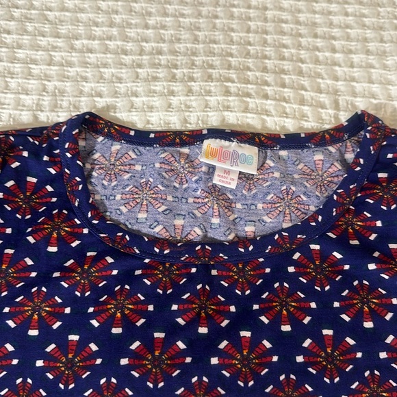 LuLaRoe Women’s Julia Dress/Size: Medium/Color: Purple-Red/White Pinwheel (NWT) - Picture 4 of 10